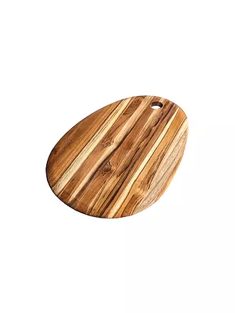 TEAKHAUS | Schneidebrett ELEGANT oval 41x27cm Teakholz | 